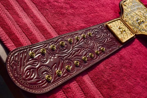 Floral Pattern Hand Tooled Leather for Crumrines